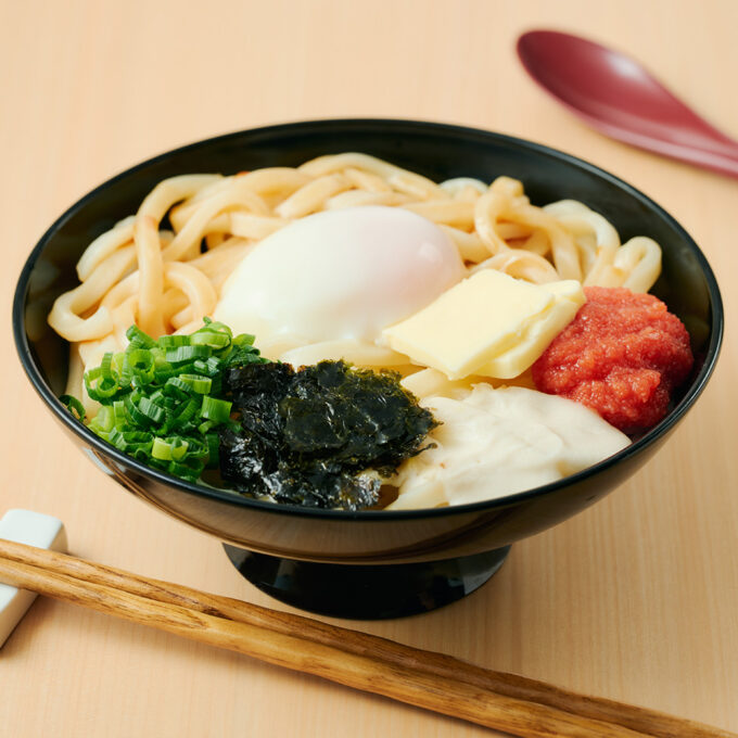 ”明太釜玉うどん”